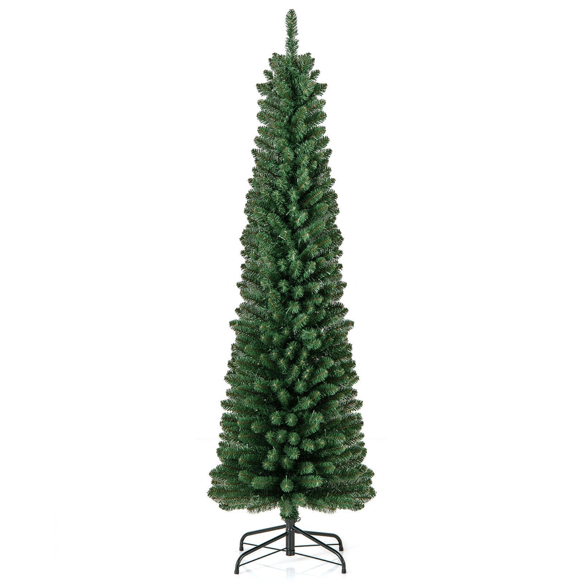 Slim Pencil Christmas Tree with Warm LED Lights, 5–8 ft