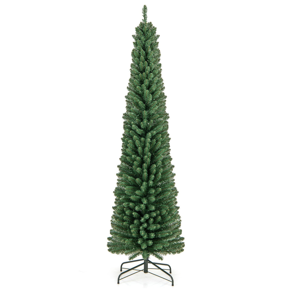 Slim Pencil Christmas Tree with Warm LED Lights, 5–8 ft