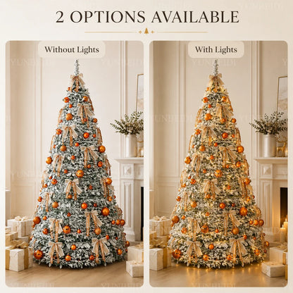 Integrated Christmas Tree Foldable with Ornaments LED Lights High Grade Christmas Tree 120cm To 180cm Home Christmas Party Decor