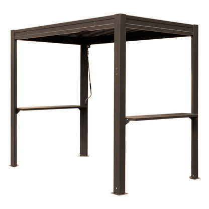 8x5 FT Grill Louvered Pergola for Outdoor Grill